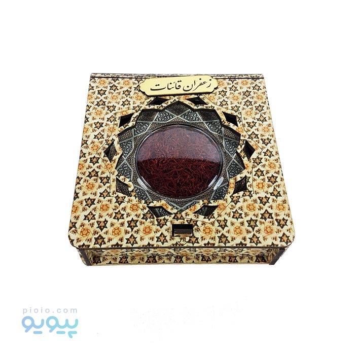 پک زعفران نگین بسته بندی چوبی خاتم